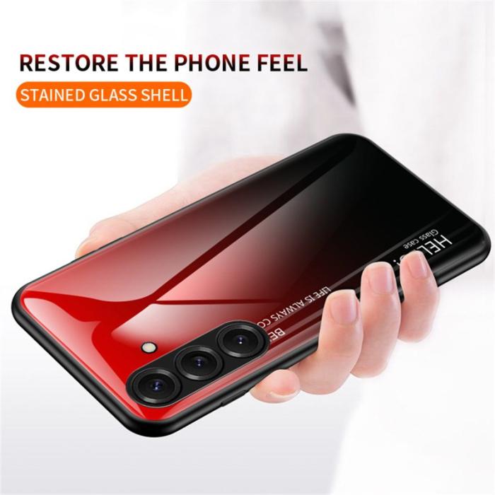 OEM - Mobilskal för Samsung Galaxy S26 Anti-Scratch Tempered Glass Gradient Svart Grå