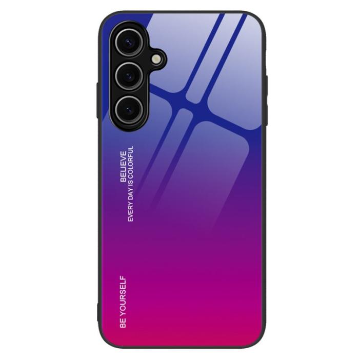 OEM - Mobilskal för Samsung Galaxy S26 Plus Gradient Tempered Glass + TPU - Blå
