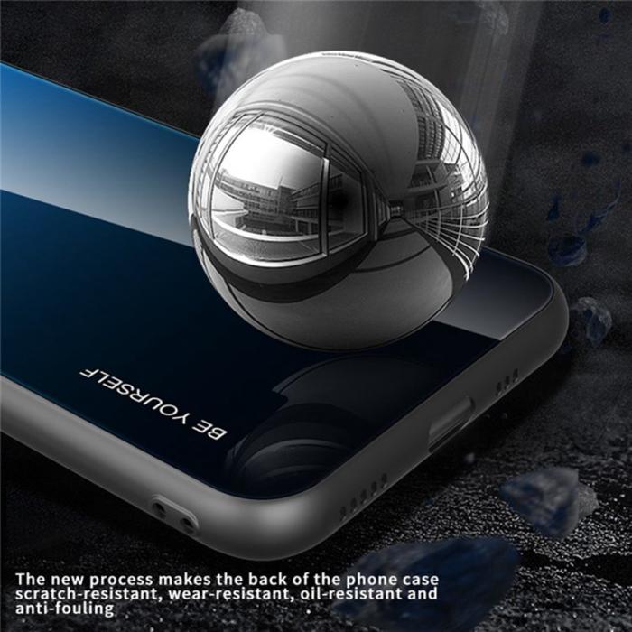 OEM - Mobilskal för Samsung Galaxy S26 Plus Gradient Tempered Glass + TPU - Blå