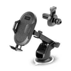 Maxlife - Maxlife Universal Bilh&aring;llare till Vindruta och Luftventil MXCH-17 - Svart