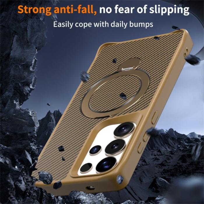 OEM - Mobilskal för Samsung Galaxy S26 Ultra Magnetiskt Kickstand TPU + PC - Brun