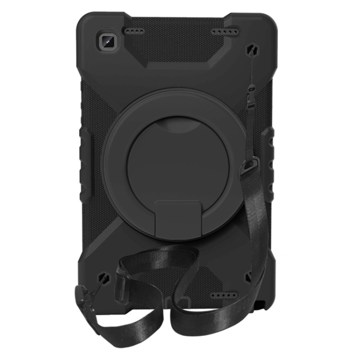Taltech - Galaxy Tab A7 10.4 (2020) Skal 360° Stativ med Axelrem - Svart