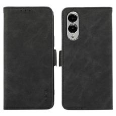 ABEEL - ABEEL Mobilskal till Samsung Galaxy S25 Edge KonstL&auml;der Folio Svart