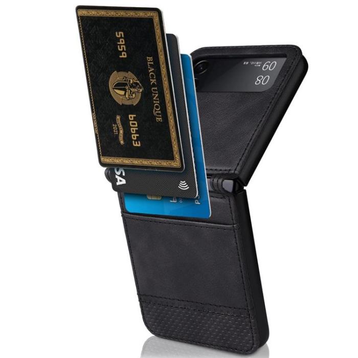 A-One Brand - Galaxy Z Flip 4 Plånboksfodral Vintage - Svart