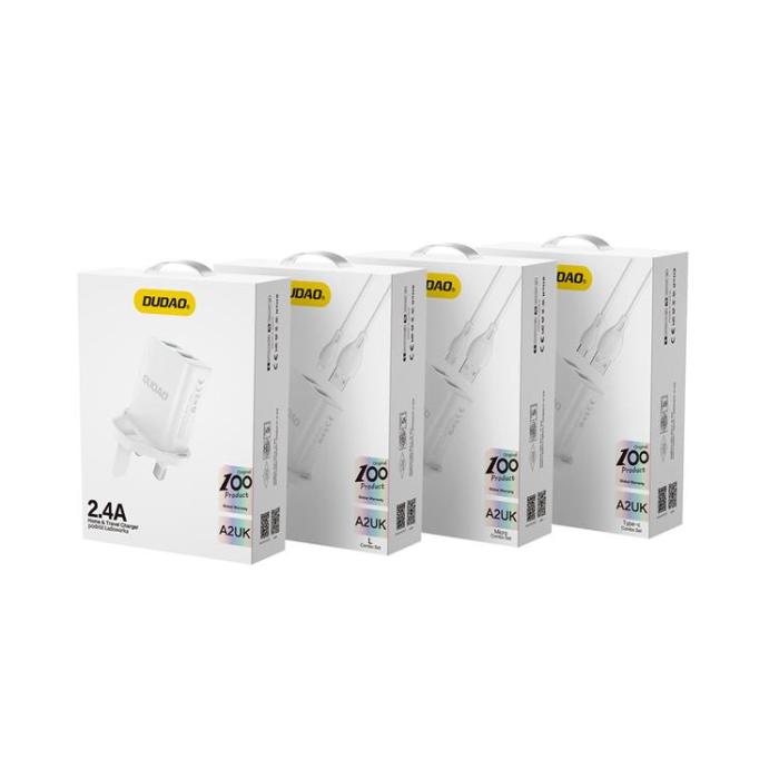 Dudao - Dudao Väggladdare 2X Port USB-C - Vit