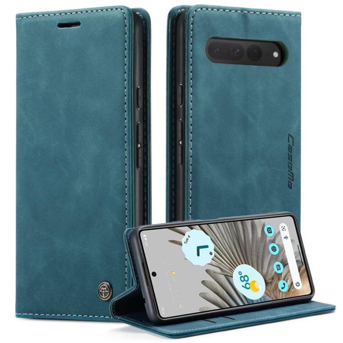 Caseme - CASEME 013 Series Google Pixel 7 Pro Plånboksfodral Konstläder Blå