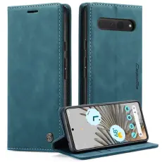 Caseme - CASEME 013 Series Google Pixel 7 Pro Pl&aring;nboksfodral Konstl&auml;der Bl&aring;