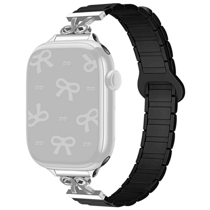 A-One Brand - Apple Watch 38/40/41/42mm Armband Magnetic Bowknot - Svart