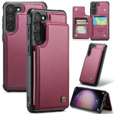Caseme - CASEME C22 Fodral f&ouml;r Samsung Galaxy S23 i Konstl&auml;der - R&ouml;d