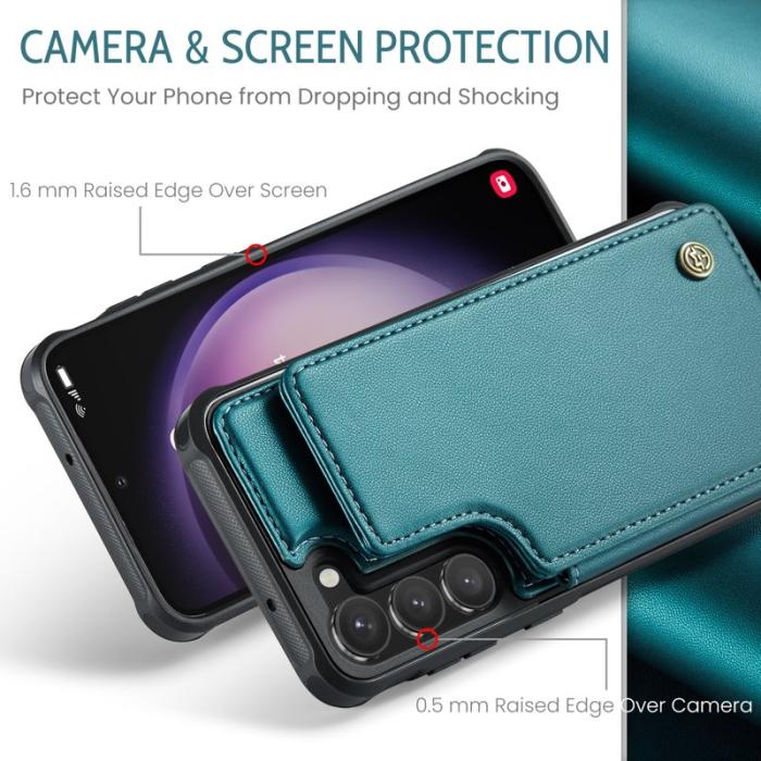 Caseme - CASEME C22 Fodral för Samsung Galaxy S23 i Konstläder - Grön