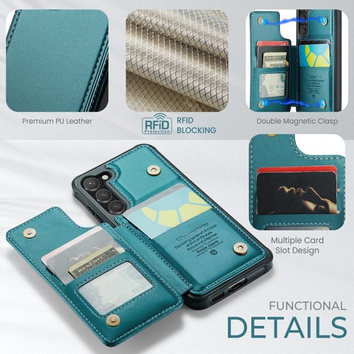 Caseme - CASEME C22 Fodral för Samsung Galaxy S23 i Konstläder - Grön