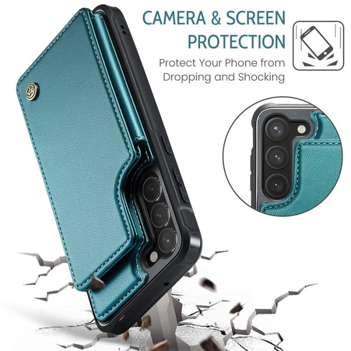 Caseme - CASEME C22 Fodral för Samsung Galaxy S23 i Konstläder - Grön