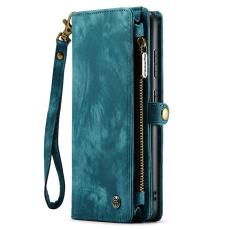 Caseme - CASEME Multi-function Wallet TPU + KonstL&auml;der Mobilskal Bl&aring; f&ouml;r S21 FE