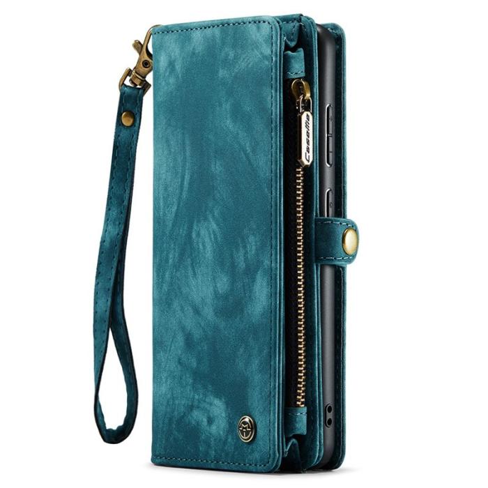 Caseme - CASEME Multi-function Wallet TPU + KonstLäder Mobilskal Blå för S21 FE