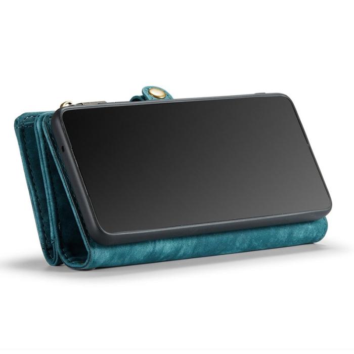 Caseme - CASEME Multi-function Wallet TPU + KonstLäder Mobilskal Blå för S21 FE