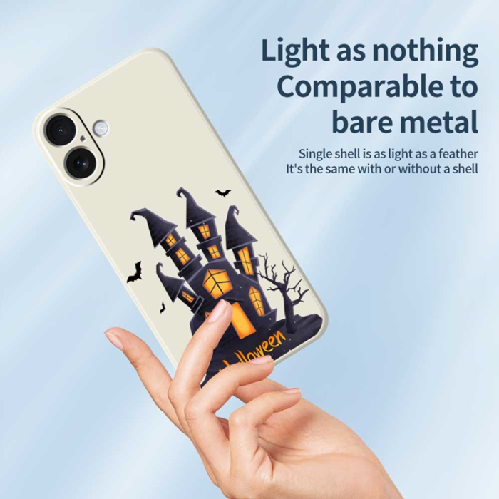 A-One Brand - iPhone 17 Mobilskal med Halloween Castle Pattern TPU - Lila