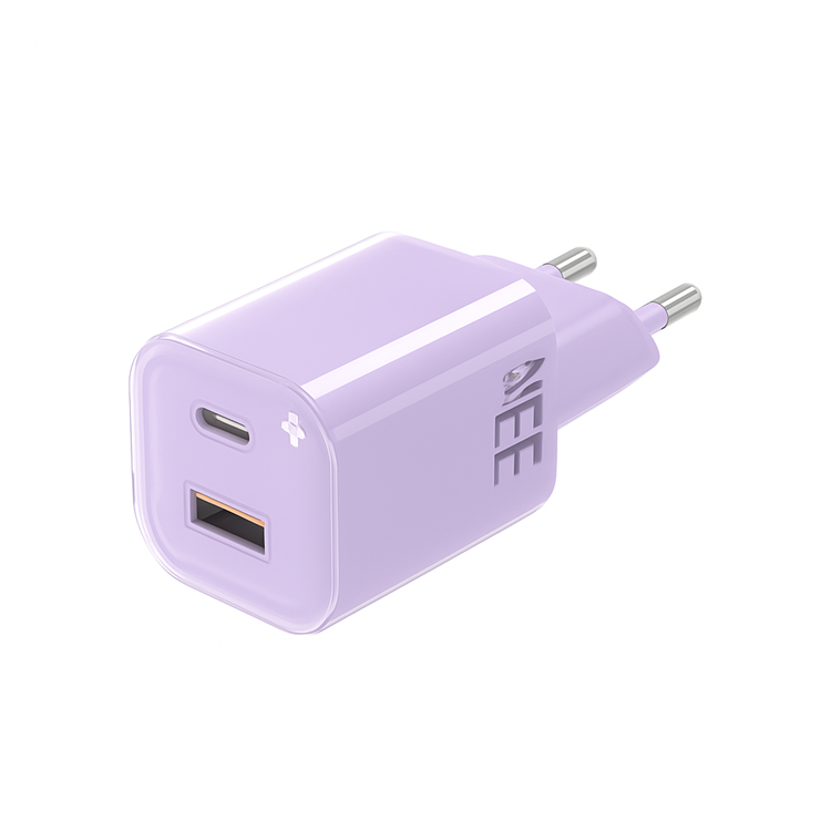 Snabbladdare 33W USB-C - USB-A EU PD Nano (Lila) | 505295 | AlltMobil