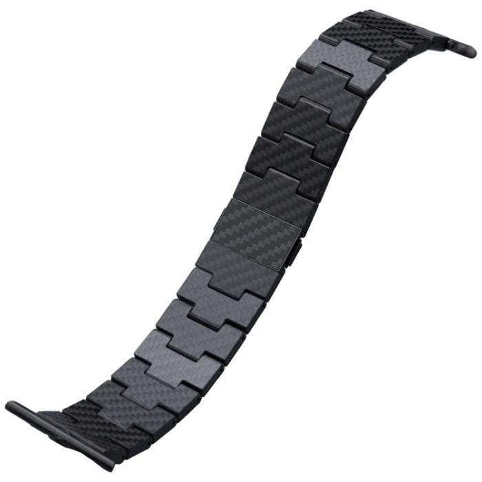 PITAKA - Pitaka Apple Watch (40/44/45/46/49) Armband Carbon Fiber Retro - Svart
