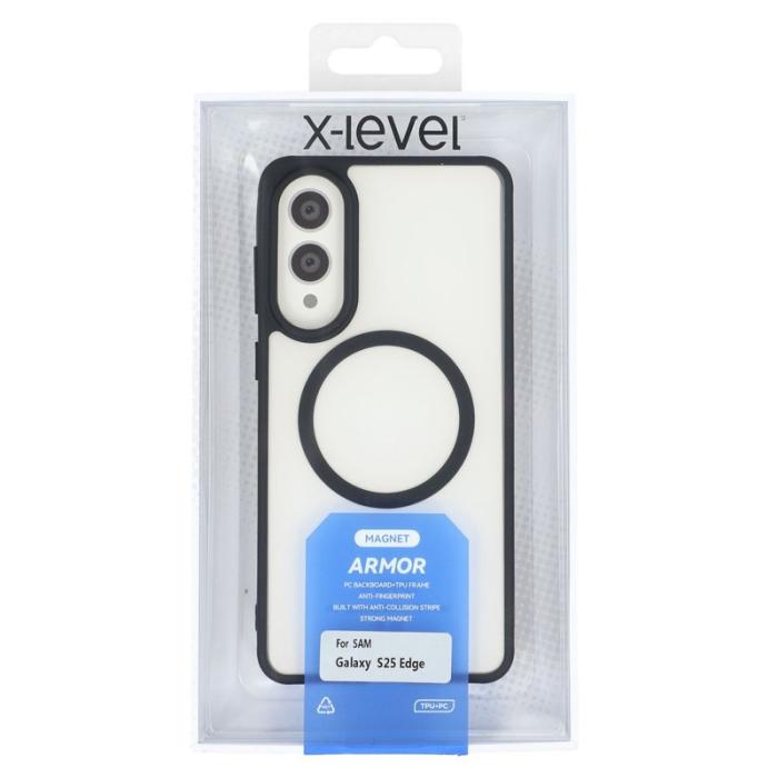 X-Level - X-LEVEL Mobilskal till Samsung Galaxy S25 Edge Magnetisk Svart