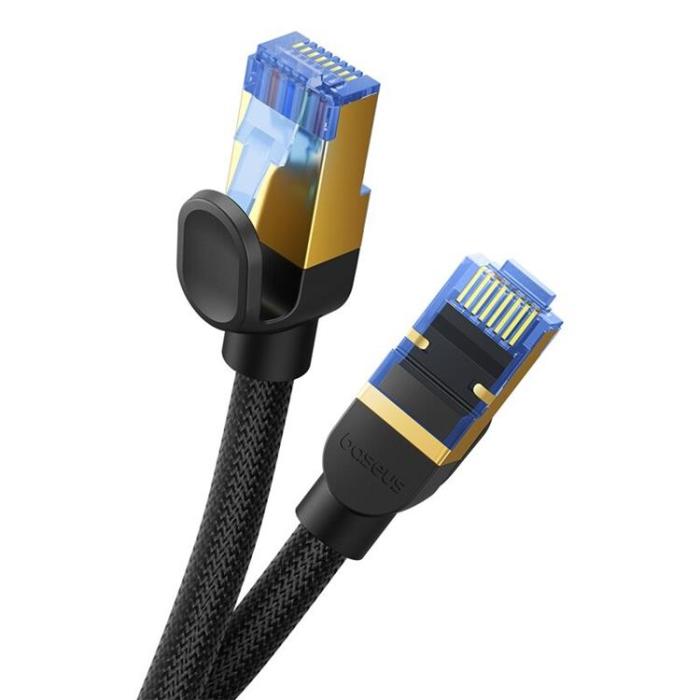 BASEUS - Baseus Internet Kabel 1m cat.7 - Braided Svart