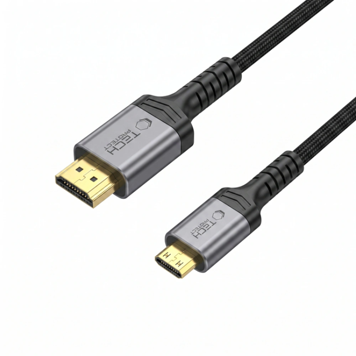 Tech-Protect - Tech-Protect Kabel Mini HDMI Till HDMI 2.1 Ultraboost 2m - Svart