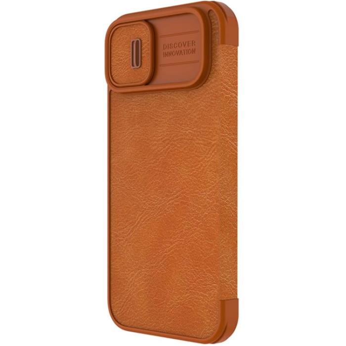 Nillkin - Nillkin iPhone 14 Plånboksfodral QinPro Läder - Brun