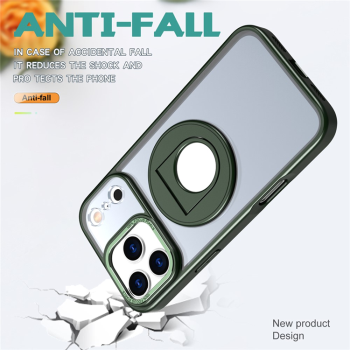 A-One Brand - iPhone 17 Pro Max Mobilskal MagSafe Rotating Kickstand Clear
