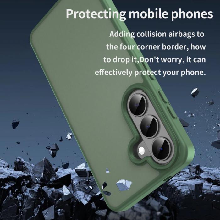 OEM - Samsung Galaxy S26 Plus Skal Plast Touch Matte Anti Drop - Olivgrön