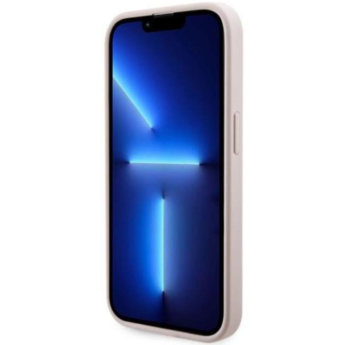 Guess - Guess iPhone 14 Pro Mobilskal MagSafe GCube Stripes - Rosa