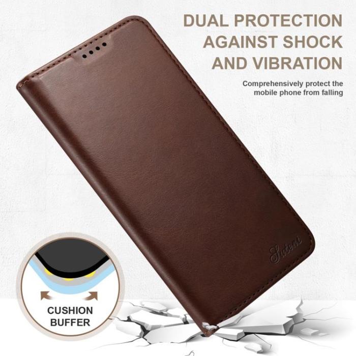 SUTENI - SUTENI Läder Fodral Galaxy S22 Plus 5G - Brun