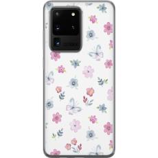 iSecrets - Mobilskal till Samsung Galaxy S20 Ultra med Blommor och fj&auml;rillar