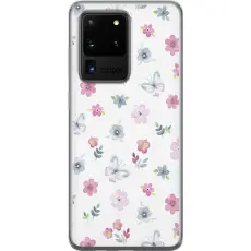 iSecrets - Mobilskal till Samsung Galaxy S20 Ultra med Blommor och fj&auml;rillar