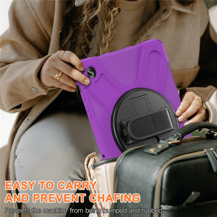 A-One Brand - Galaxy Tab A9 Plus Mobilskal Silikon Rotary Kickstand