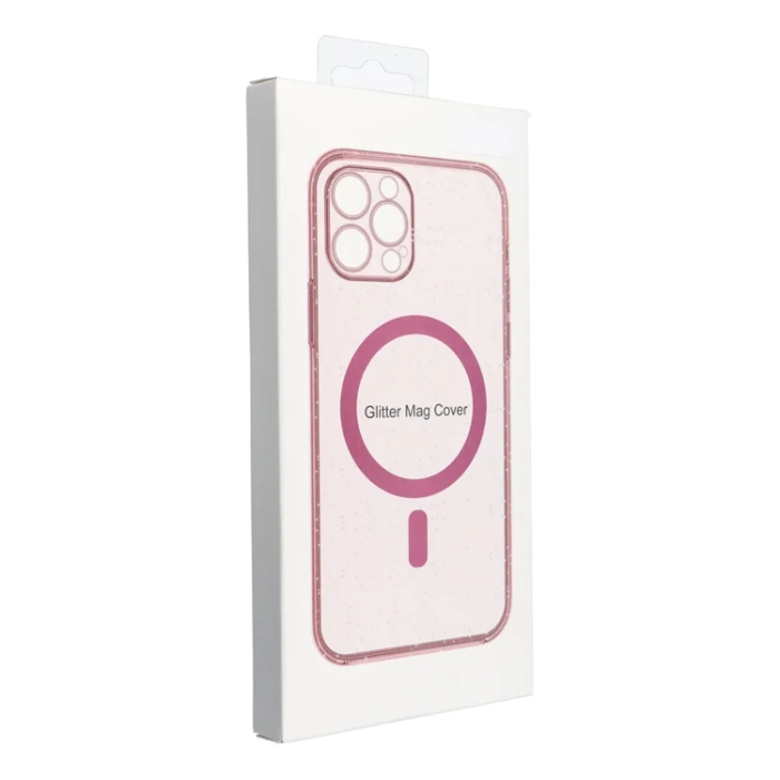 OEM - iPhone 16e Mobilskal Magsafe Clear - Rosa Glitter