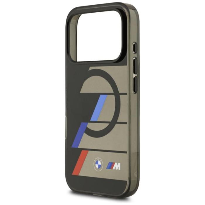 BMW - BMW iPhone 17 Pro Mobilskal MagSafe Metal Tricolor Lines - Svart