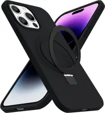 OEM - iPhone 15 Pro Max Mobilskal Magsafe Liquid Silikon - Svart