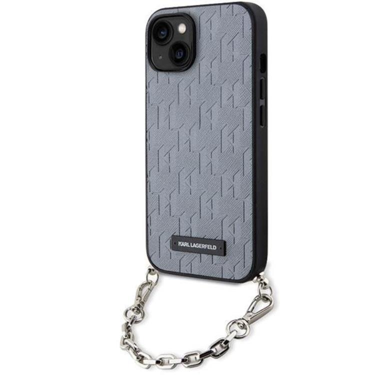 KARL LAGERFELD iPhone 14 Mobilskal Saffiano Monogram Chain | 2353 | AlltMobil