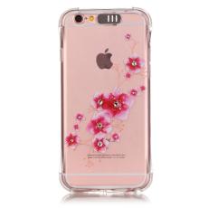 OEM - Blinkande Flexiskal till Apple iPhone 6(S) Plus - Rosa Blommor