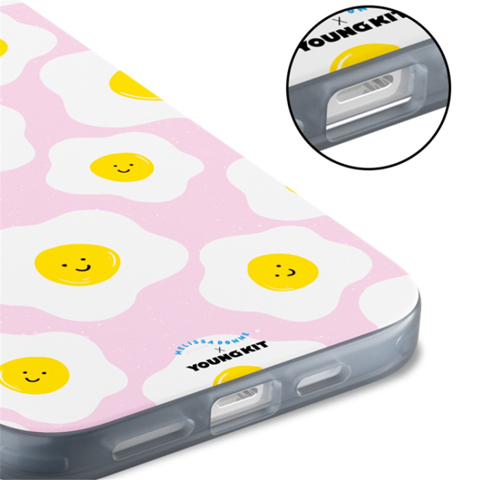 YOUNGKIT - YOUNGKIT iPhone 15 Pro Mobilskal MUScx001-Flowers - Svart