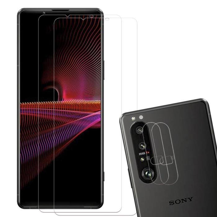 OEM - Sony Xperia 1 III [4-PACK] 2 X Kameralinsskydd Glas + 2 X Härdat Glas