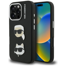 KARL LAGERFELD - Karl Lagerfeld Mobilskal F&ouml;r iPhone 16 Pro FW Grained Karl & Choupette