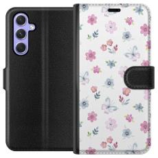 iSecrets - Plånboksfodral till Samsung Galaxy A54 med Blommor och fjärillar