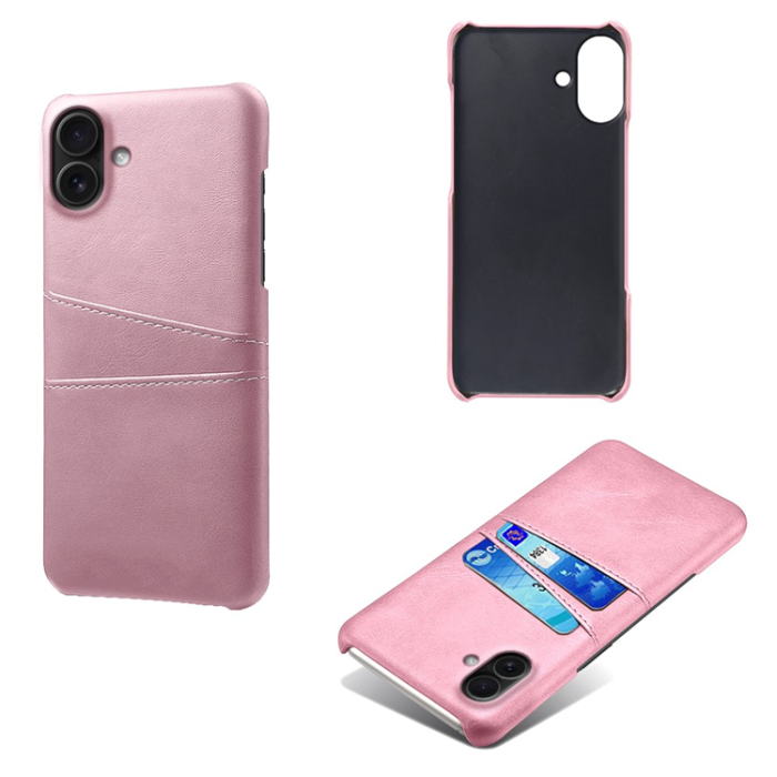A-One Brand - iPhone 17 Mobilskal Korthållare Dual - Roséguld
