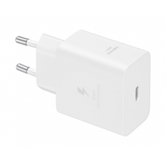 Samsung - Samsung Väggladdare 45W 4.05A 1x USB-C + USB-C Kabel - Vit