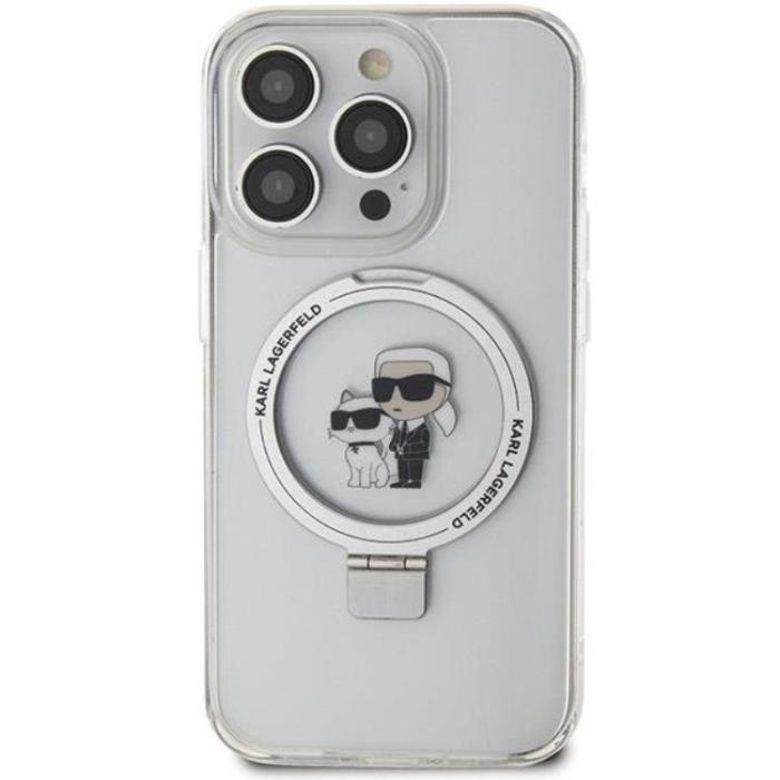 KARL LAGERFELD - Karl Lagerfeld iPhone 14 Pro Max Mobilskal MagSafe Ringställ