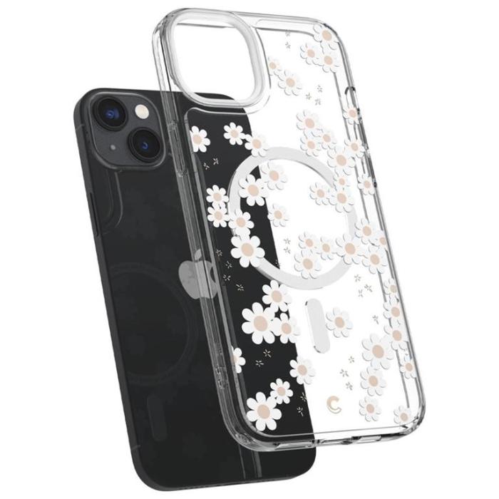 Spigen - Spigen iPhone 14 Plus Magsafe Skal Cyrill Cecile - Vit Daisy