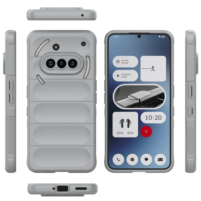 A-One Brand - Nothing Phone (3a) Mobilskal MagSafe Rugged TPU - Ljusgrå