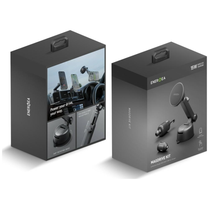 ENERGEA - Energea Induktiv laddare Energea Magdrive Kit 15W - Svart