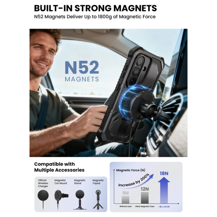 SupCase - SupCase Mobilskal För Galaxy S26 Magsafe IBLSN Armorbox - Svart