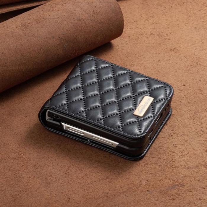 BINFEN COLOR - BINFEN COLOR Galaxy Z Flip 4 Skal Rhombus - Svart